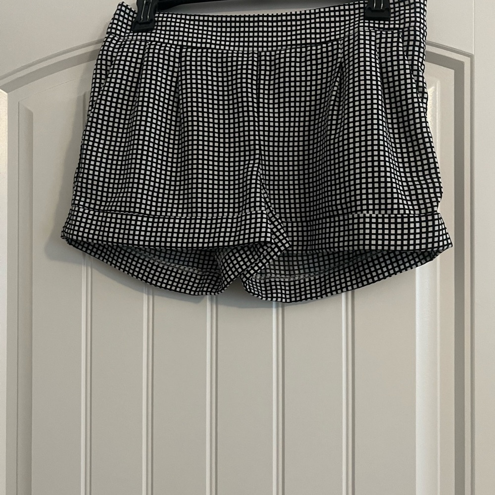 Black and white shorts